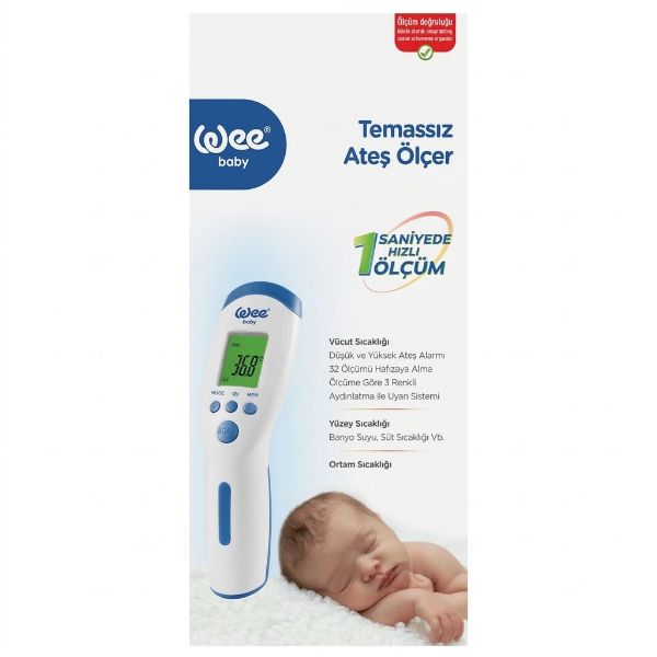 Wee Baby 131 Temassız Ateş Ölçer Alından